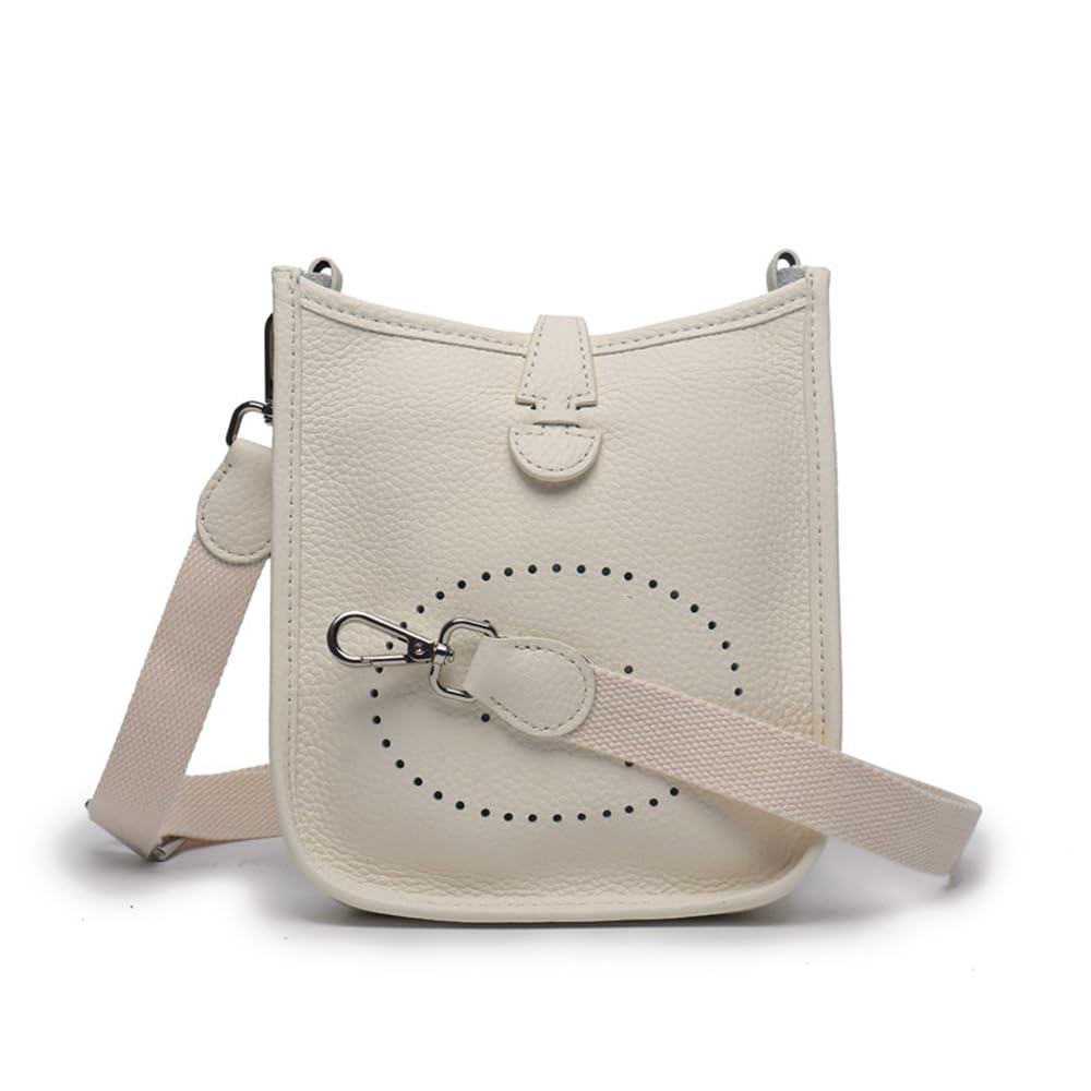 **Stylish Women's Calfskin Shoulder Bucket Bag – Designer Mini Crossbody Handbag in Genuine Togo Leather – Perfect for Everyday Use, Shopping & Travel**