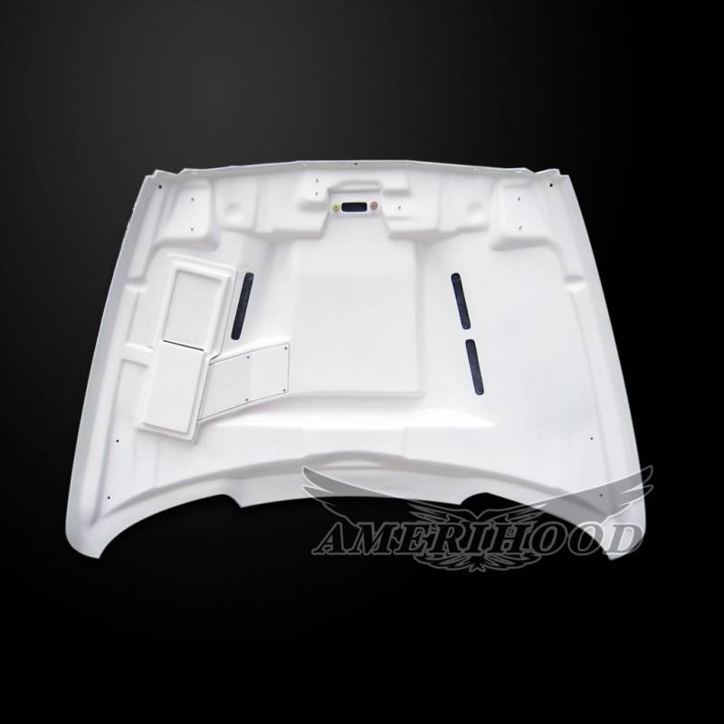 Amerihood SSK Functional Ram Air Hood for Dodge Ram 3500 (2003-2009) - High-Performance Airflow & Style Upgrade for Off-Road & Towing