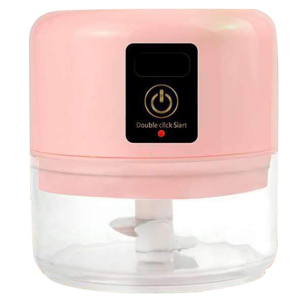 Hemoton USB Rechargeable Electric Garlic Press - Stainless Steel Garlic Crusher & Mincer - Easy Clean Kitchen Gadget for Cooking, Baking, Salad Dressing - Perfect Gift for Home Chefs (Pink)