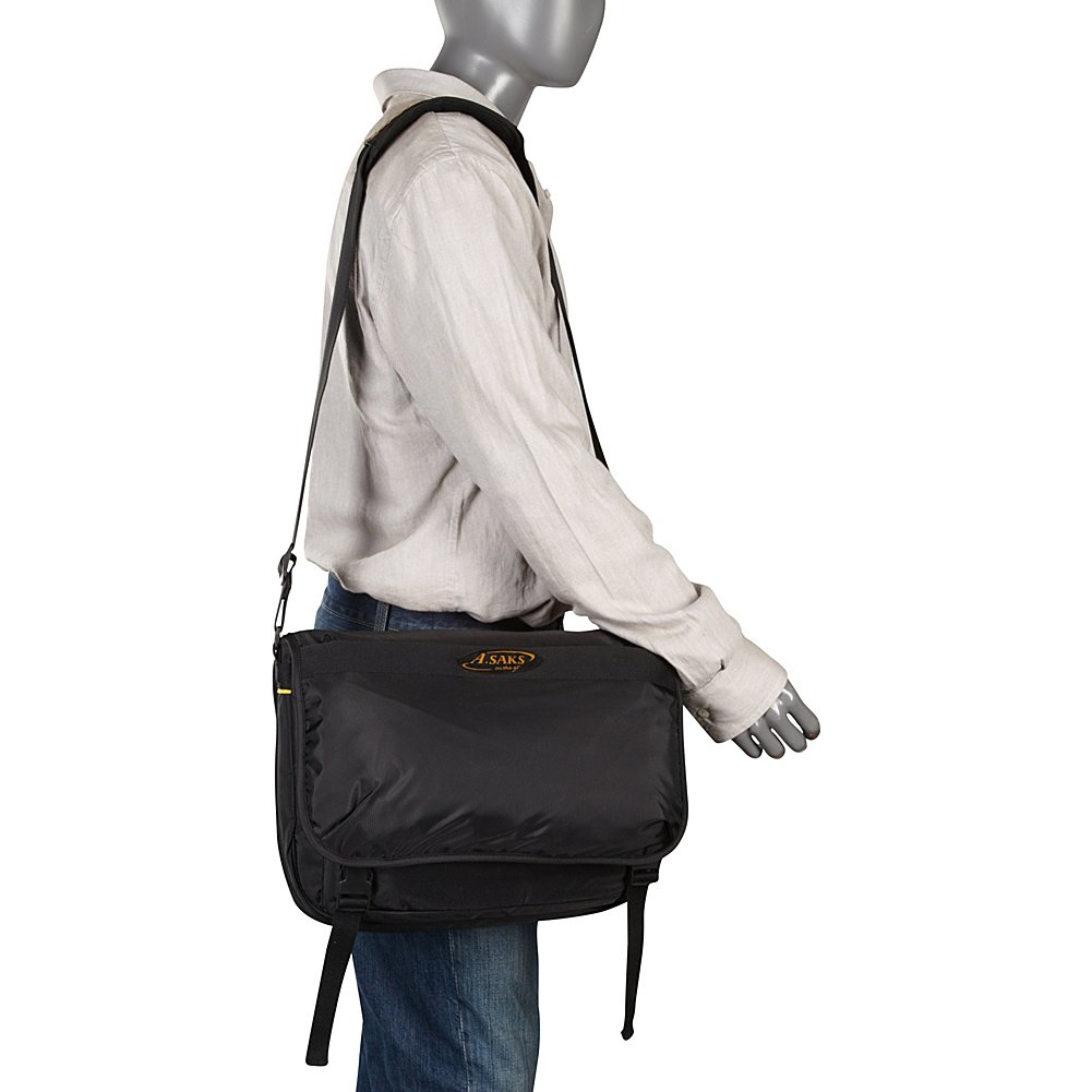 A.Saks Expandable Messenger Bag with Laptop Compartment - Durable Work & Travel Bag for Men & Women - Perfect for Office, School & Commuting