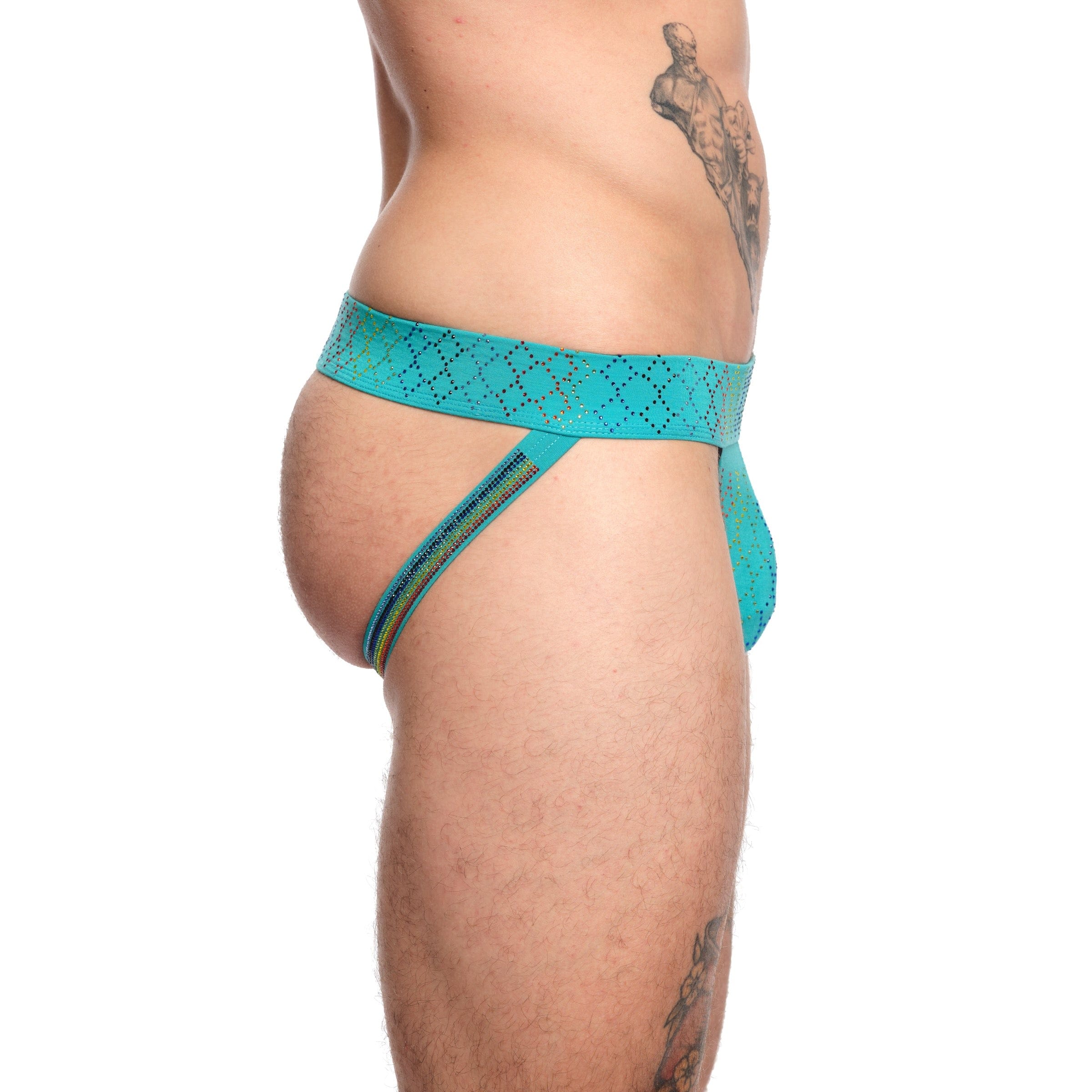 Rainbow Crystal Jock Teal - Premium Quality Men's Underwear for Comfort & Style | Perfect for Gym, Sports & Everyday Wear