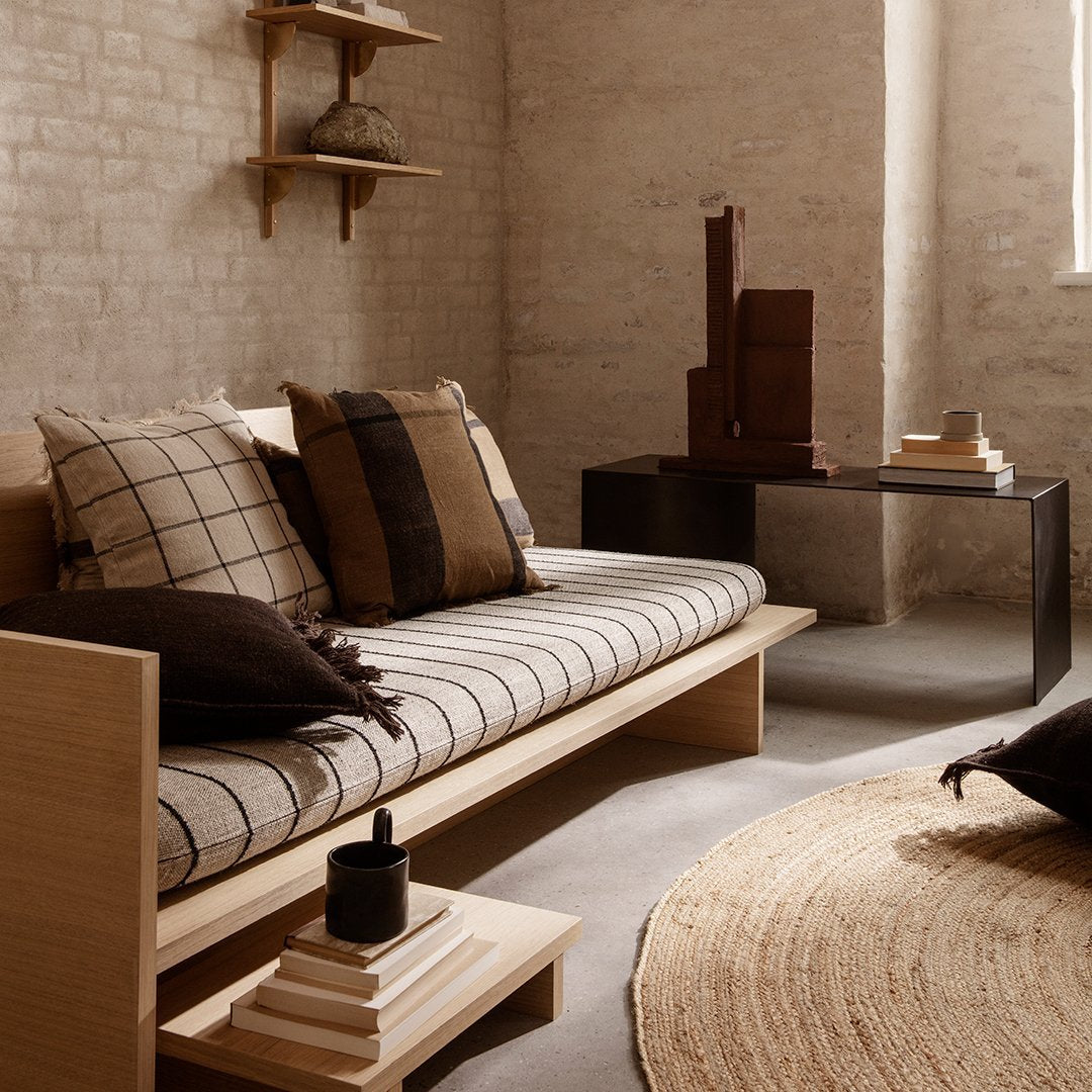 Ferm Living Kona Bed - Modern Scandinavian Platform Bed Frame with Wooden Slats, Queen Size | Perfect for Minimalist Bedroom, Guest Room & Small Space Living