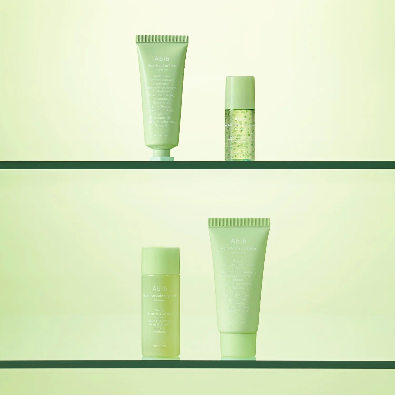Abib Heartleaf Calming Trial Kit - Soothing Skincare Set for Sensitive & Acne-Prone Skin | Perfect for Travel & Daily Skincare Routine
