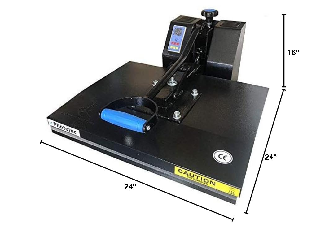 ePhotoInc 16 x 24 Inch Digital Clamshell Heat Press Machine for T-Shirt Sublimation & Transfer - Perfect for DIY Apparel, Custom T-Shirts, Mugs & Home Decor Projects