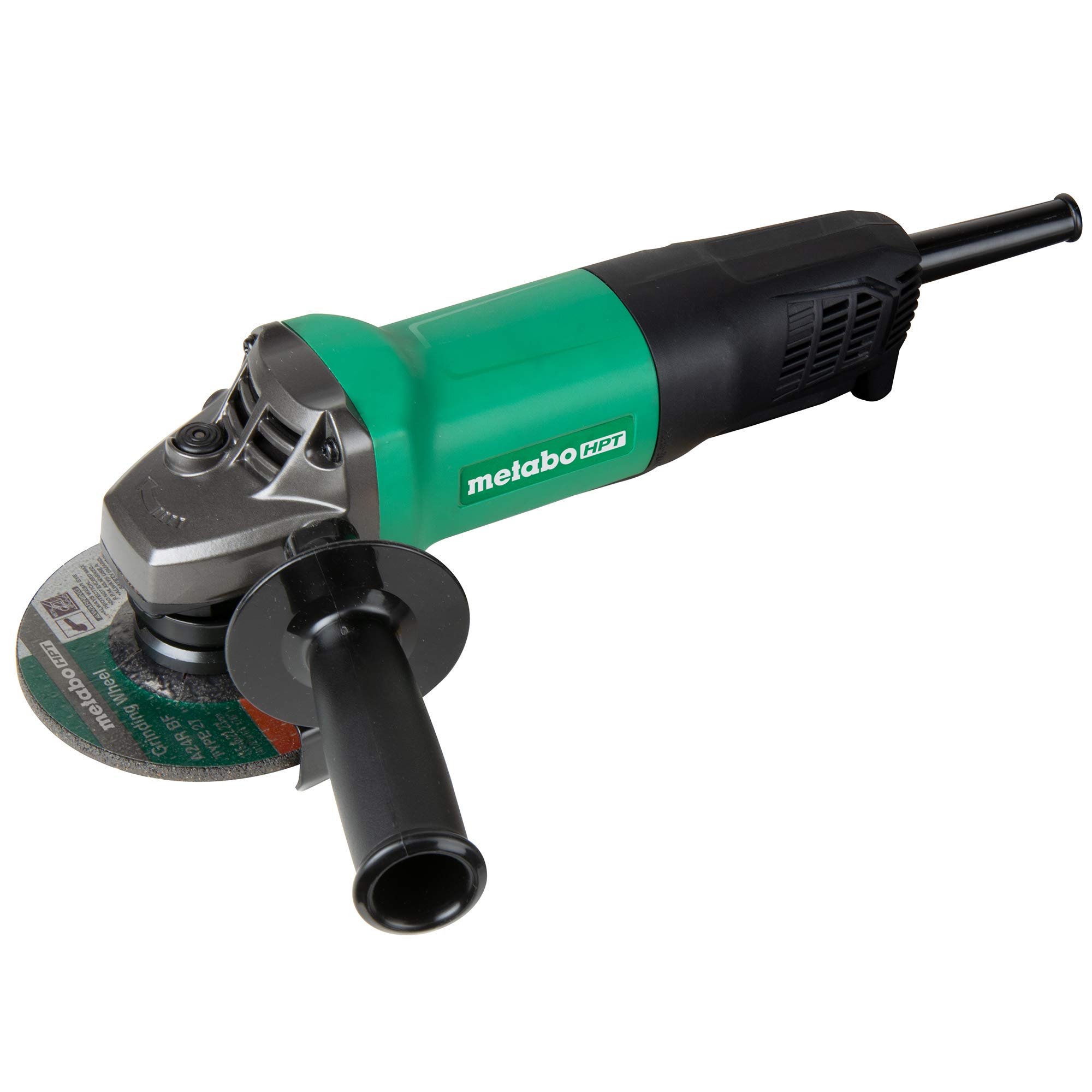 Metabo HPT G12SQ2 4-1/2-Inch Angle Grinder with Non-Locking Paddle Switch - 7.9 Amp, 900W Motor - Lightweight & Compact Design - Perfect for Metal Cutting, Grinding & Sanding - Ideal for DIY Projects & Professional Construction Work