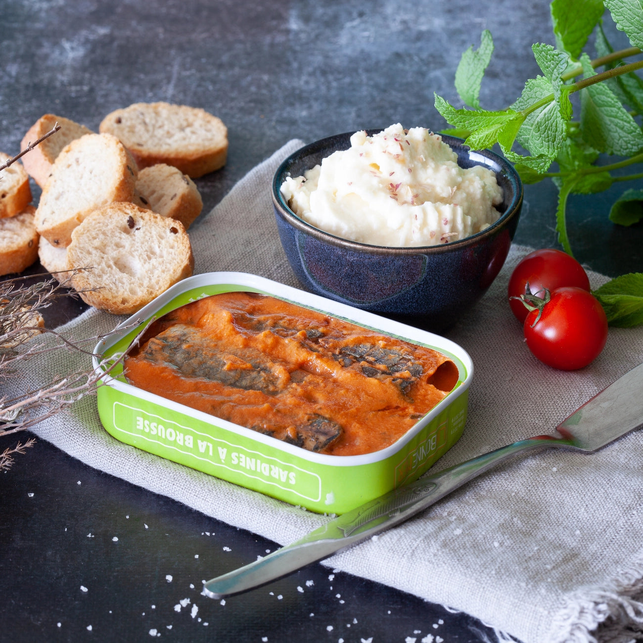 Premium Sardines à la Brousse - Wild Caught, Skinless & Boneless, Rich in Omega-3 - Perfect for Salads, Pasta Dishes & Healthy Snacking