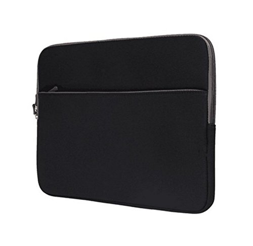 Shockproof Neoprene Laptop Sleeve Case for iPad Pro 12.9/Microsoft Surface Pro 12.3/Samsung Galaxy Book 12 - Black Protective Cover with Extra Storage Pocket - Perfect for Travel, Office & School Use