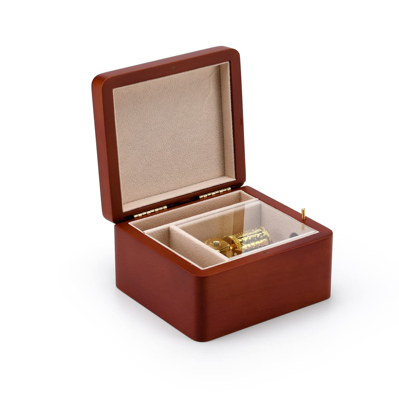 Solid Wooden Musical Box - 18 Note Handcrafted Music Box with Jewelry Compartment for Rings & Earrings | Perfect Gift for Weddings, Anniversaries & Special Occasions
