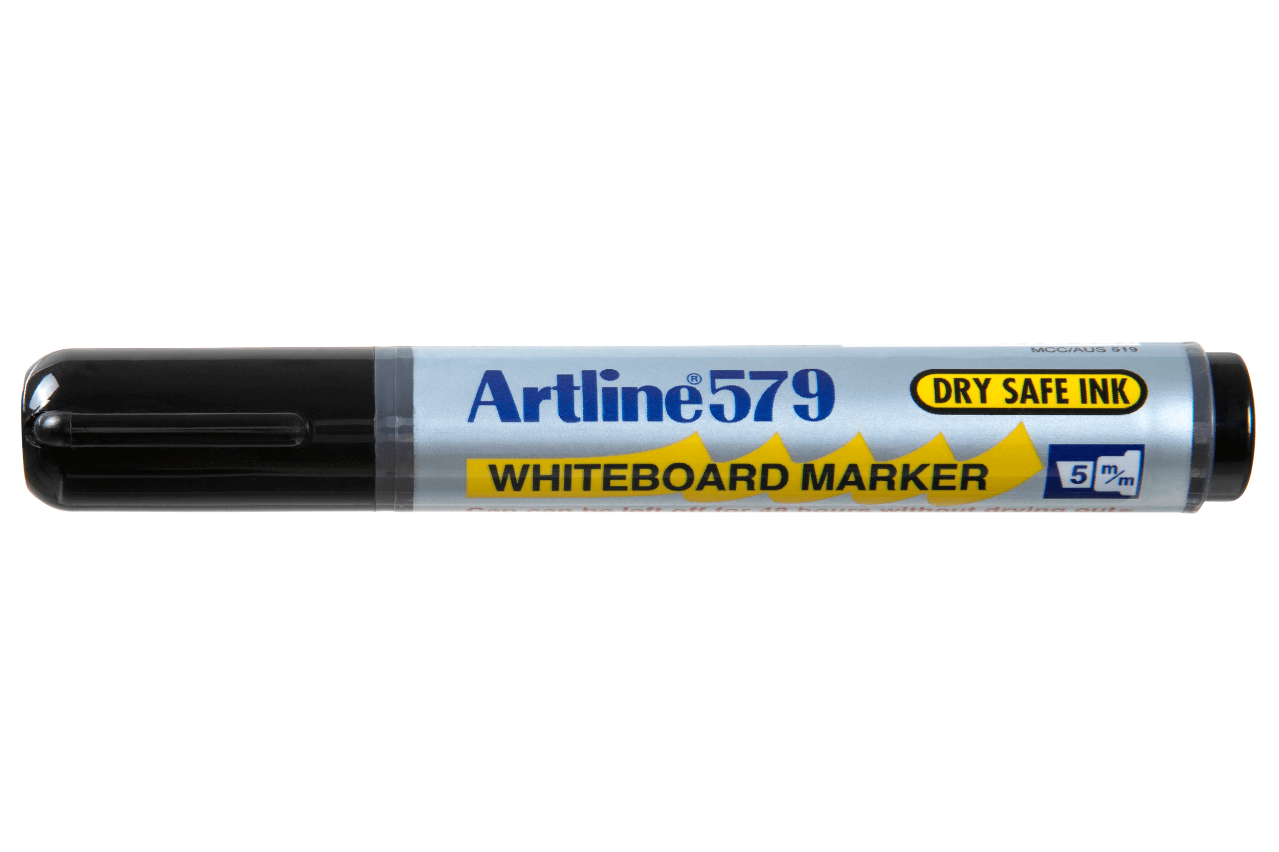 Artline 579 Whiteboard Marker Set - 12 Pack with 5mm Chisel Tip, Black Ink - Perfect for Office Meetings, Classroom Teaching & Home Organization