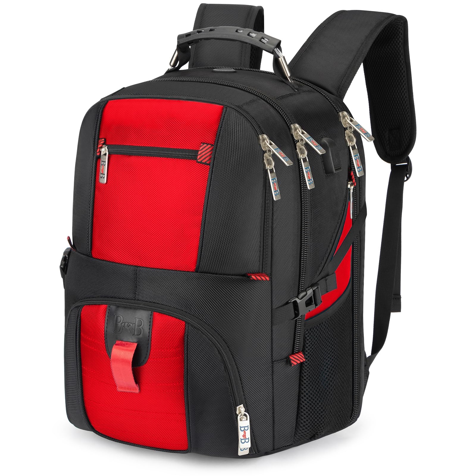 Boardingblue 17x13x8 Inches Laptop Backpack for College & Travel - Under-Seat Carry-On Backpack for Men & Women - Fits JetBlue, Spirit, Frontier Airlines (Red) - Perfect for School, Work & Airplane Travel