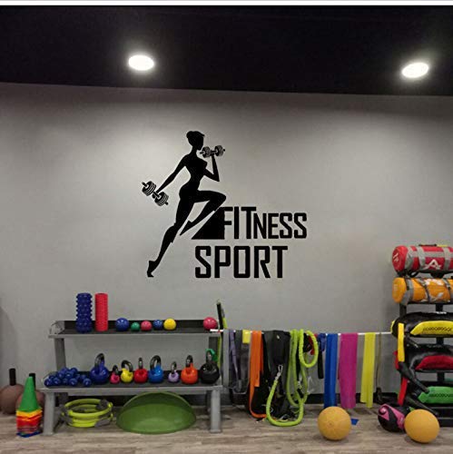 Women's Fitness & Bodybuilding Gym Wall Decal - 55X51Cm PVC Motivational Health Poster for Home & Gym Workout Inspiration