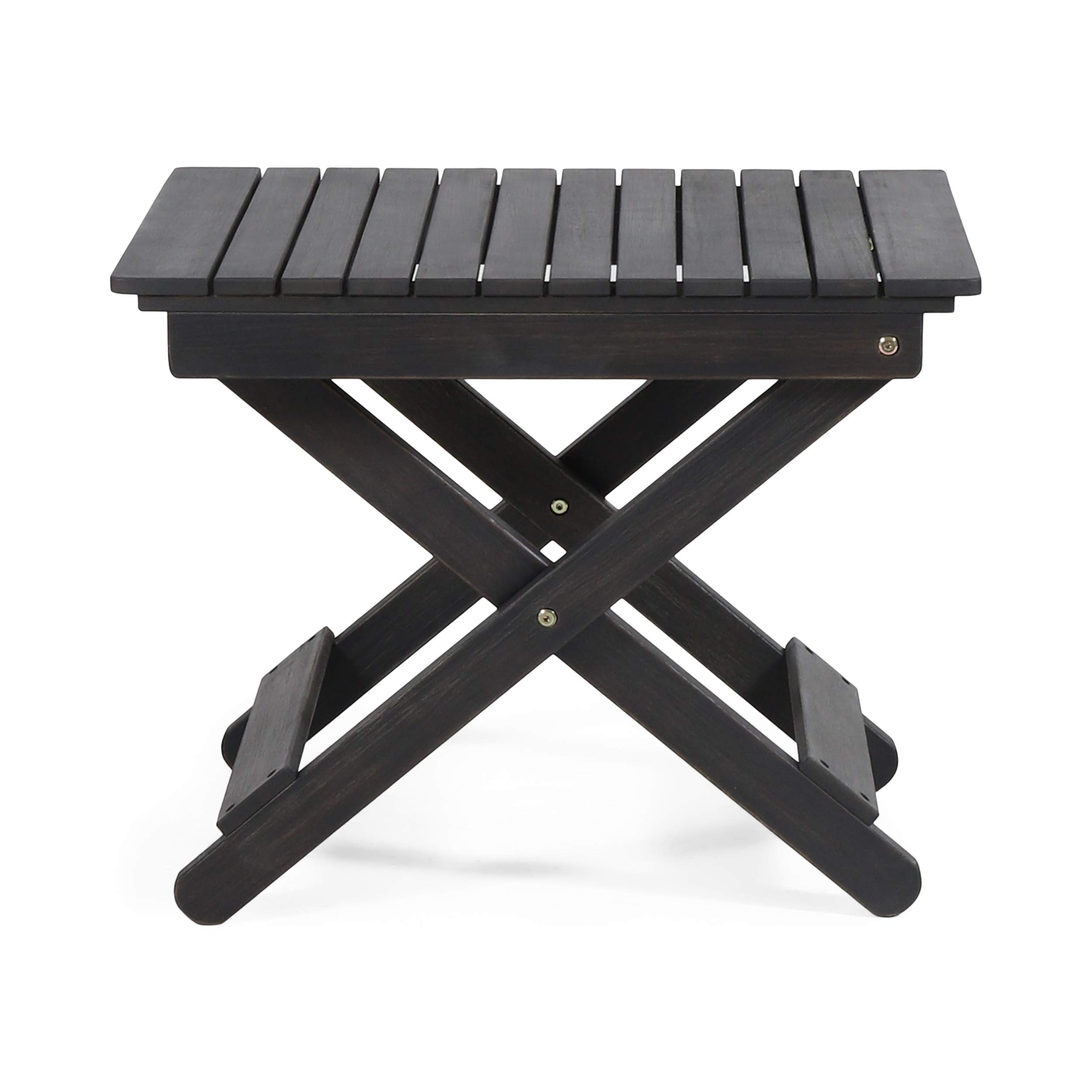Christopher Knight Home Cornelia Outdoor Folding Side Table - Dark Gray Patio Furniture for Poolside, Garden & Balcony Use