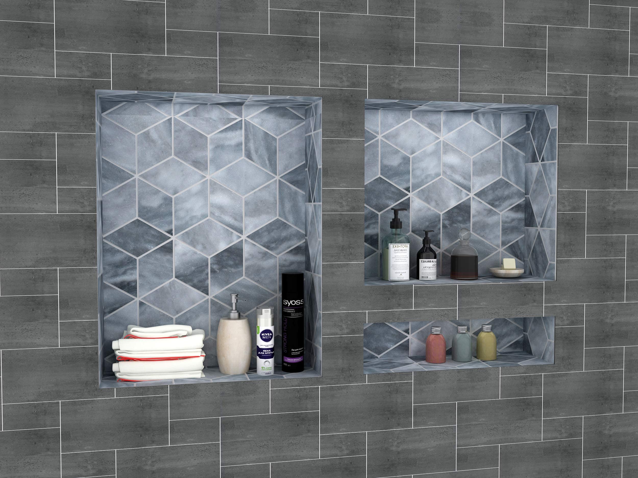 20x32 Recessed Shower Niche Shelf - Waterproof Bathroom Storage Organizer for Shampoo & Soap | Easy DIY Installation Tile-Ready Shower Cubby | Perfect for Modern Bathroom & Spa Renovations