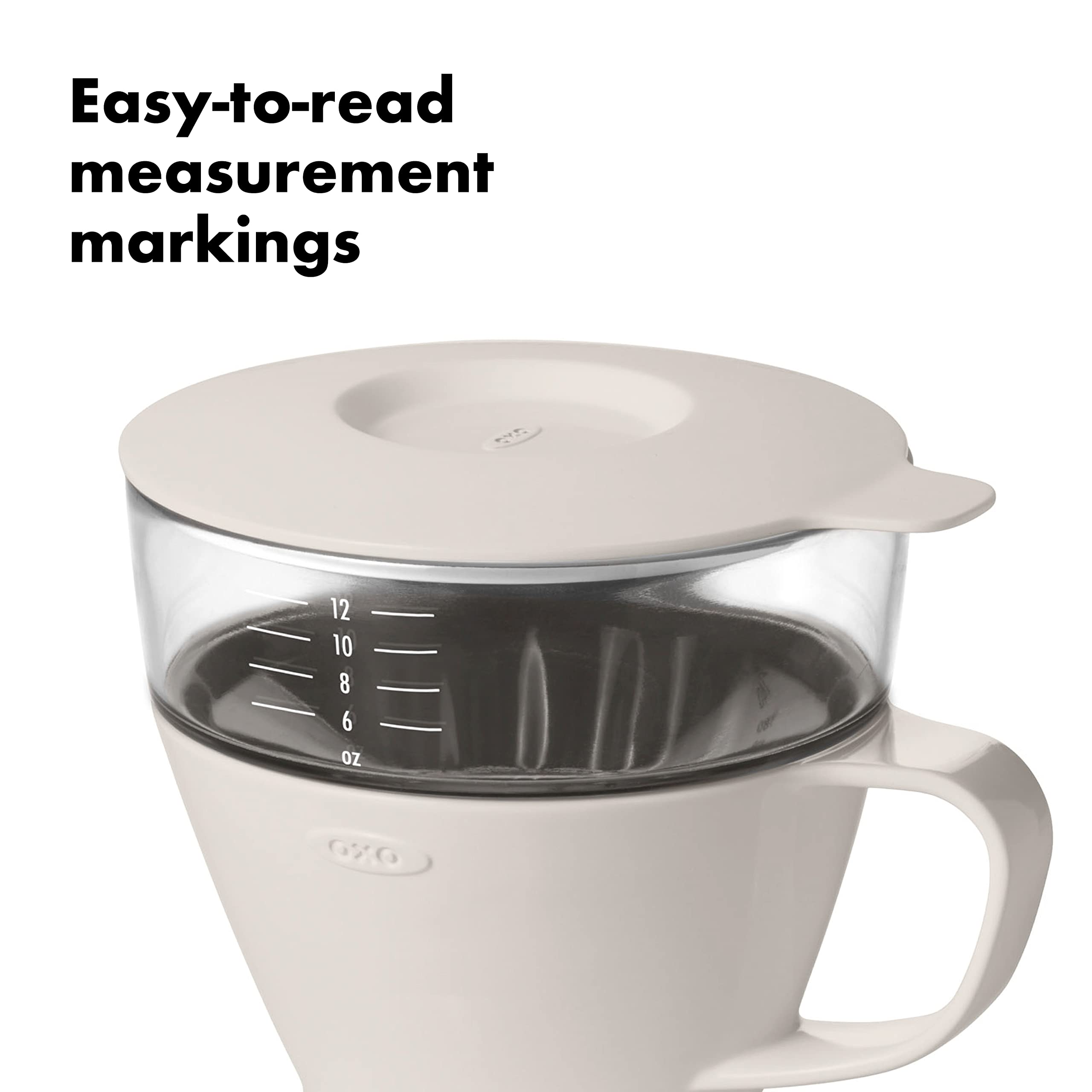 OXO Brew Single Serve Pour-Over Coffee Maker - 12 oz White Dripper for Home, Office & Travel | Perfect for Specialty Coffee Lovers & Minimalist Brewing