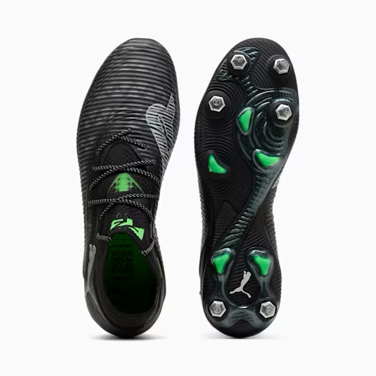 Puma Future 8 Ultimate MXSG Football Cleats - Black/Cool Gray/Fluo Green Soccer Shoes for Men | Perfect for Turf & Artificial Grass Training & Matches