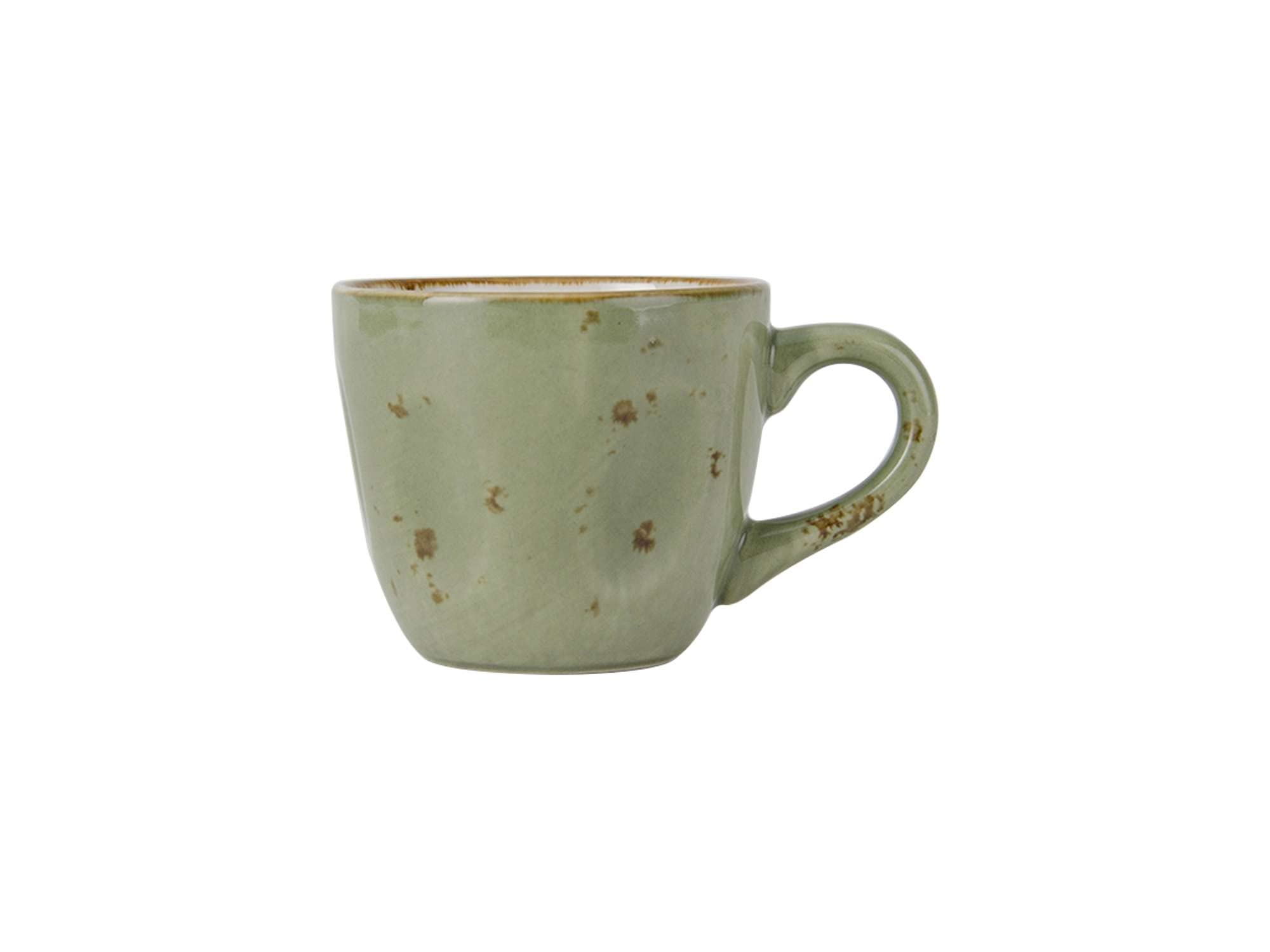 Premium Tuxton Artisan Geode Olive Reactive Espresso Cup Set - 3.5oz (24-Pack), Green | Scratch & Chip Resistant, Lead & Cadmium Free | Dishwasher, Microwave & Oven Safe | Perfect for Coffee Shops, Restaurants & Home Use