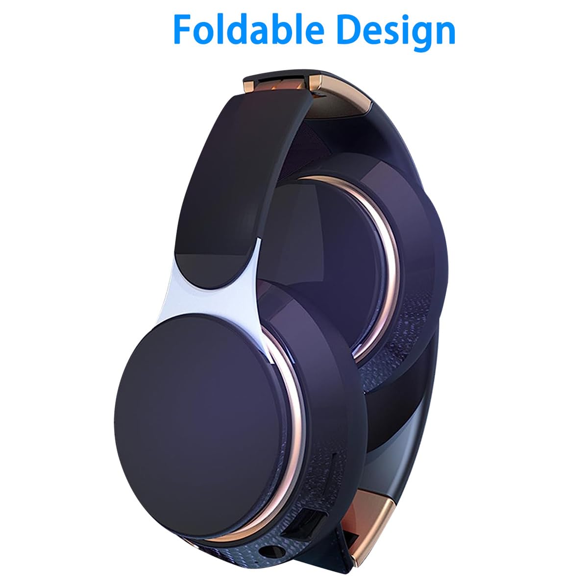 STFMHEZ Wireless Bluetooth Over-Ear Headphones with Noise Cancelling Mic, Foldable Stereo Headset with Deep Bass - Bluetooth 5.2 for Online Classes, Office Work, PC Gaming & Phone Calls | Perfect for Commuting, Travel & Home Entertainment