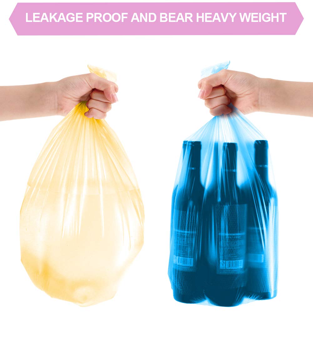 FORID 1.2 Gallon Small Trash Bags - Extra Thick Mini Garbage Bags, Unscented Strong Plastic Wastebasket Liners (150 Count, 5 Colors) for Bathroom, Bedroom, Office, Car & Kitchen Use