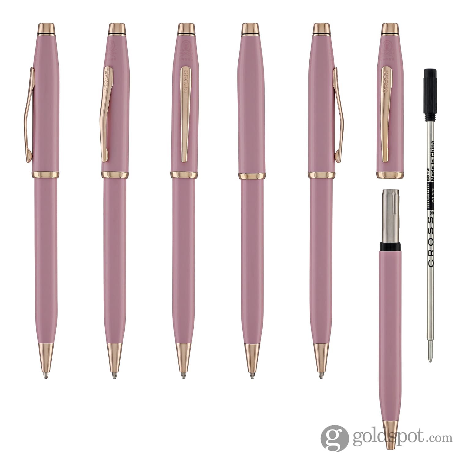 Cross Century II Ballpoint Pen - Smoky Pink Lacquer with Rose Gold Trim | Premium Writing Instrument for Office, Business & Gift Giving