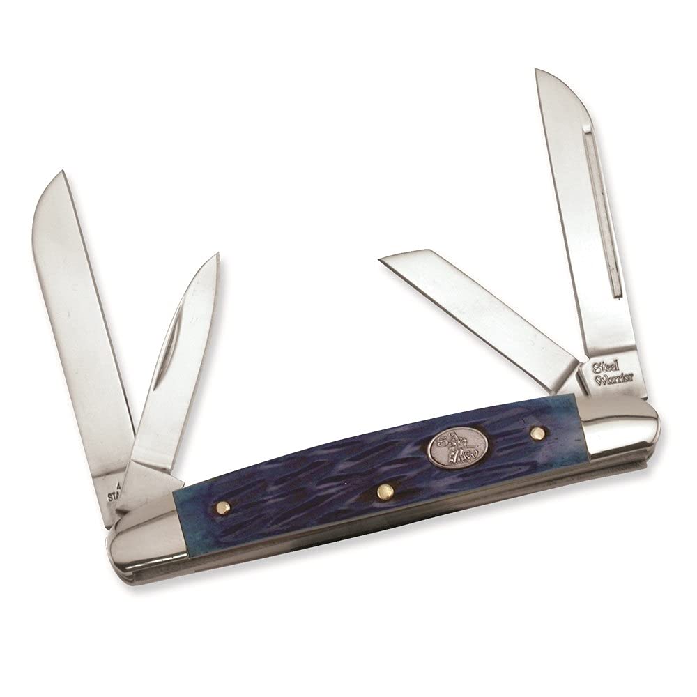 Premium Steel Warrior Congress Blue Bone Knife - High-Quality Handcrafted Hunting & Survival Knife for Outdoor Adventures, Camping, and Bushcraft