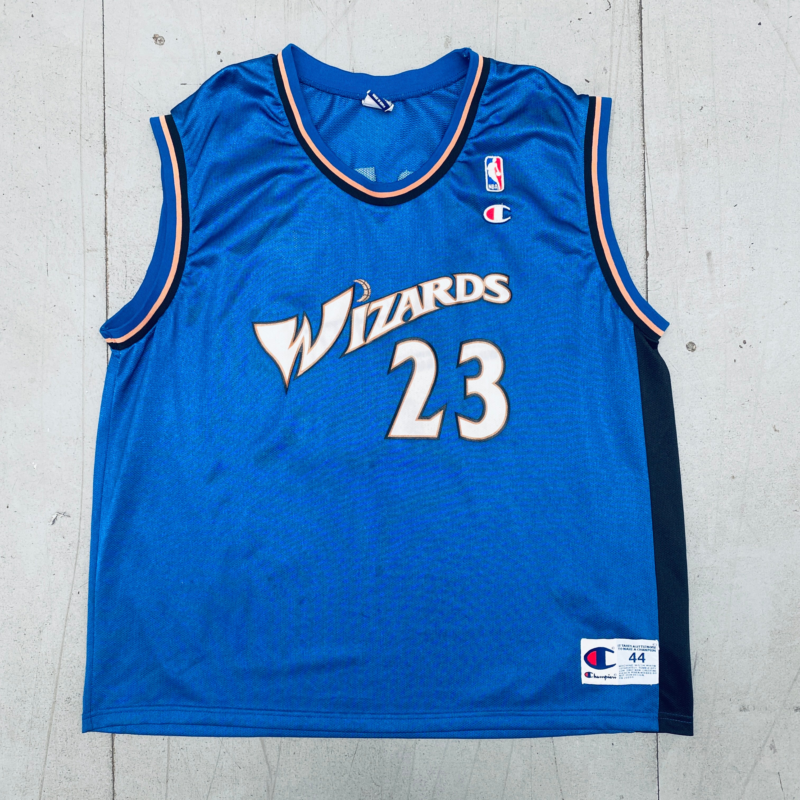 Authentic Michael Jordan 2001-02 Washington Wizards Blue Champion Jersey - Size Large - Perfect for NBA Fans, Collectors & Game Day Outfits