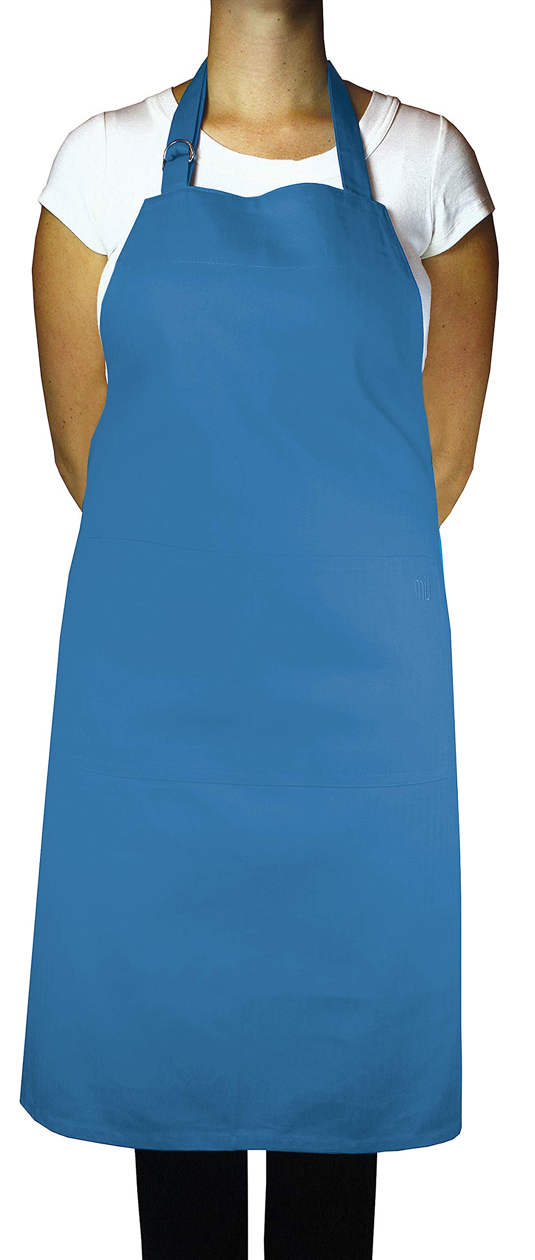 Premium 100% Cotton Printed Kitchen Apron with Pockets for Women & Men - Machine Washable & Durable MÜkitchen MÜapron | Perfect for Cooking, Baking, Grilling & Home Kitchen Use
