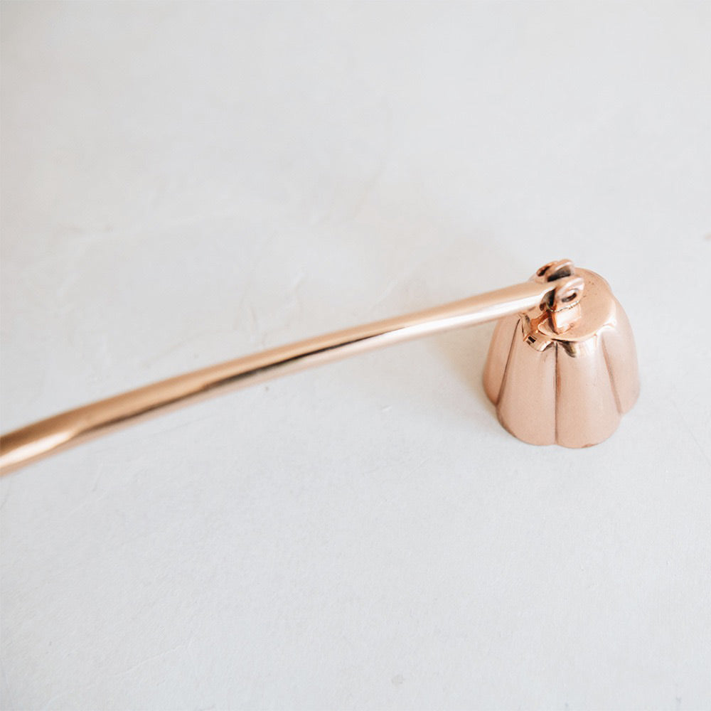 Premium Copper Candle Snuffer with Wooden Handle - Elegant Candle Extinguisher for Home Decor, Wedding Centerpieces & Romantic Dinners