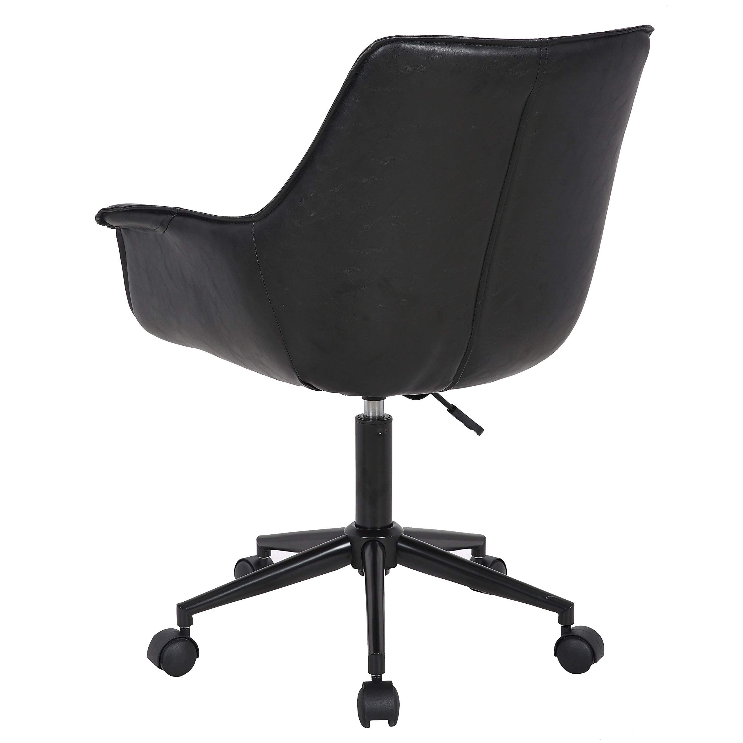 Porthos Home Jamar Office Chair - Water & Stain Resistant Faux Leather, 360° Swivel, Height Adjustable with Sturdy Metal Base | Ergonomic Desk Chair for Home Office, Studio & Workspace