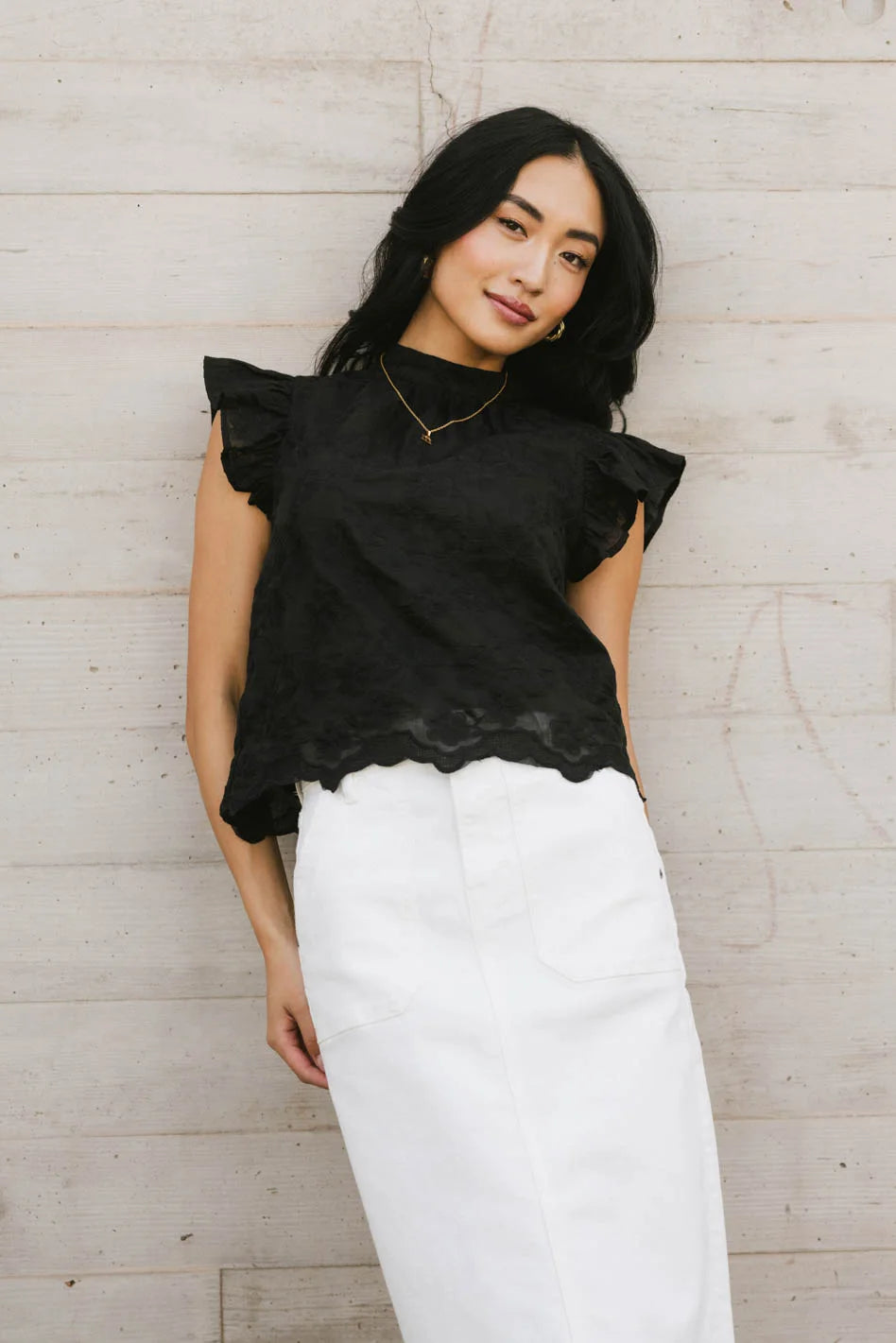 Fia Embroidered Blouse for Women - Elegant Black Embroidered Top | Perfect for Office Wear, Date Night & Special Occasions