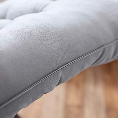 Premium Thick Bench Cushions with Ties - 55x16x8cm (22x6x33inch) Blue Indoor/Outdoor Chair Pads for Rocking Chairs, Dining Room & Garden Furniture - Waterproof & Comfortable for Patio, Deck, Porch & Backyard Relaxation