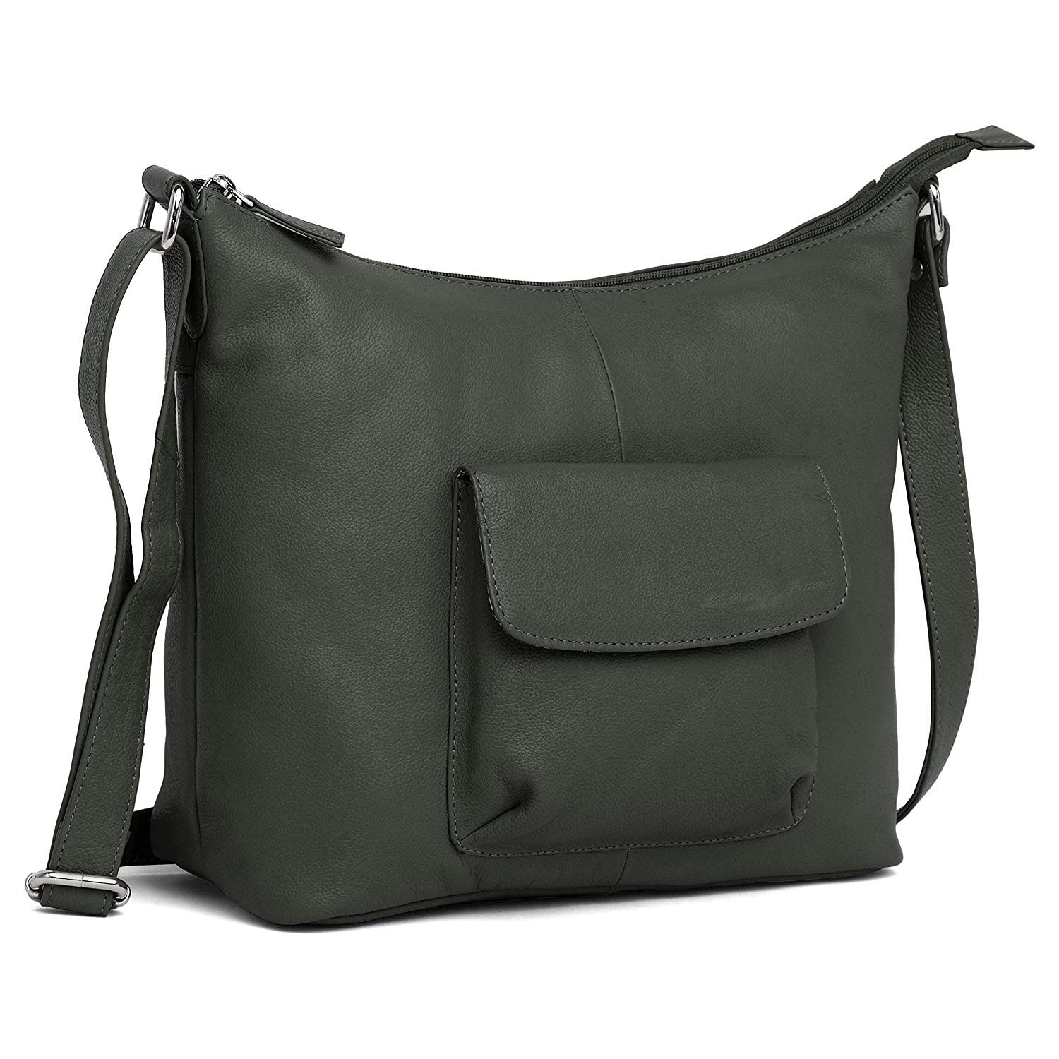 Hudson & James Genuine Leather Women's Crossbody Bag - Stylish Travel Satchel for Work, iPad & Everyday Use | Perfect for Commuting, Office & Weekend Outings