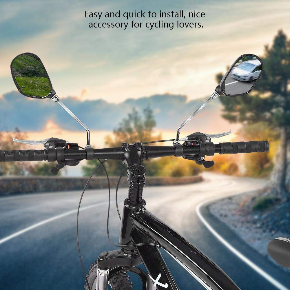 360° Rotating Rear View Bike Mirror - Adjustable Handlebar Safety Mirror for Mountain & Road Cycling - Perfect for Commuting, Touring & Off-Road Adventures