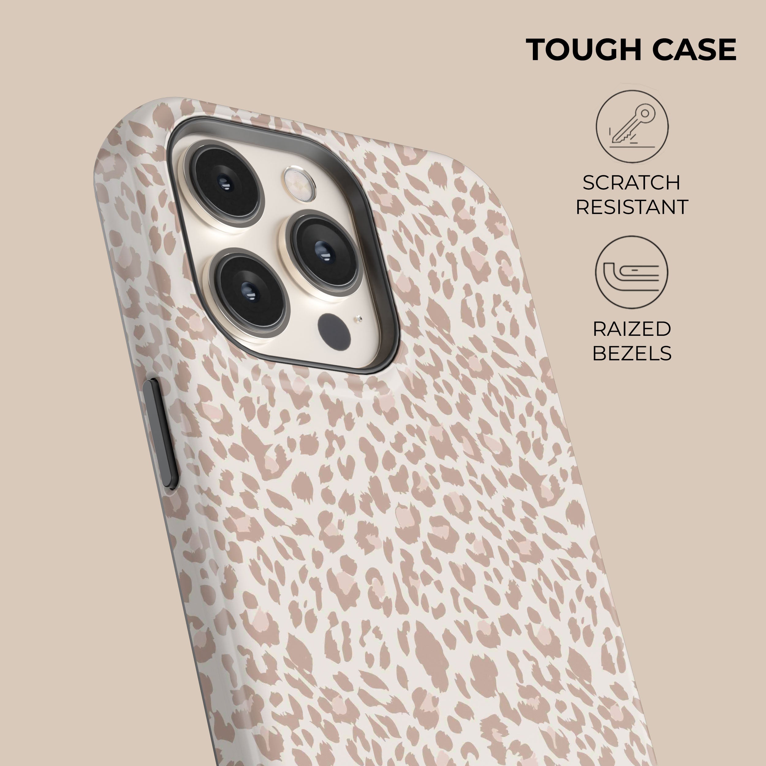 Stylish Beige Safari Phone Case - Durable & Trendy Protective Cover for iPhone & Android - Perfect for Outdoor Adventures & Travel
