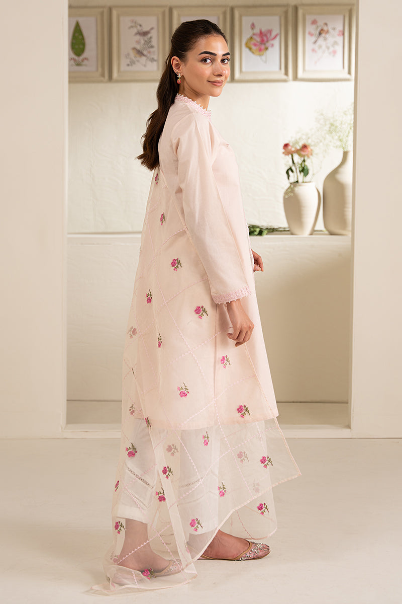 BLUSH BLOSSOM 2-Piece Set (Shirt & Dupatta) - Elegant Women's Ethnic Outfit for Weddings, Parties & Festive Occasions