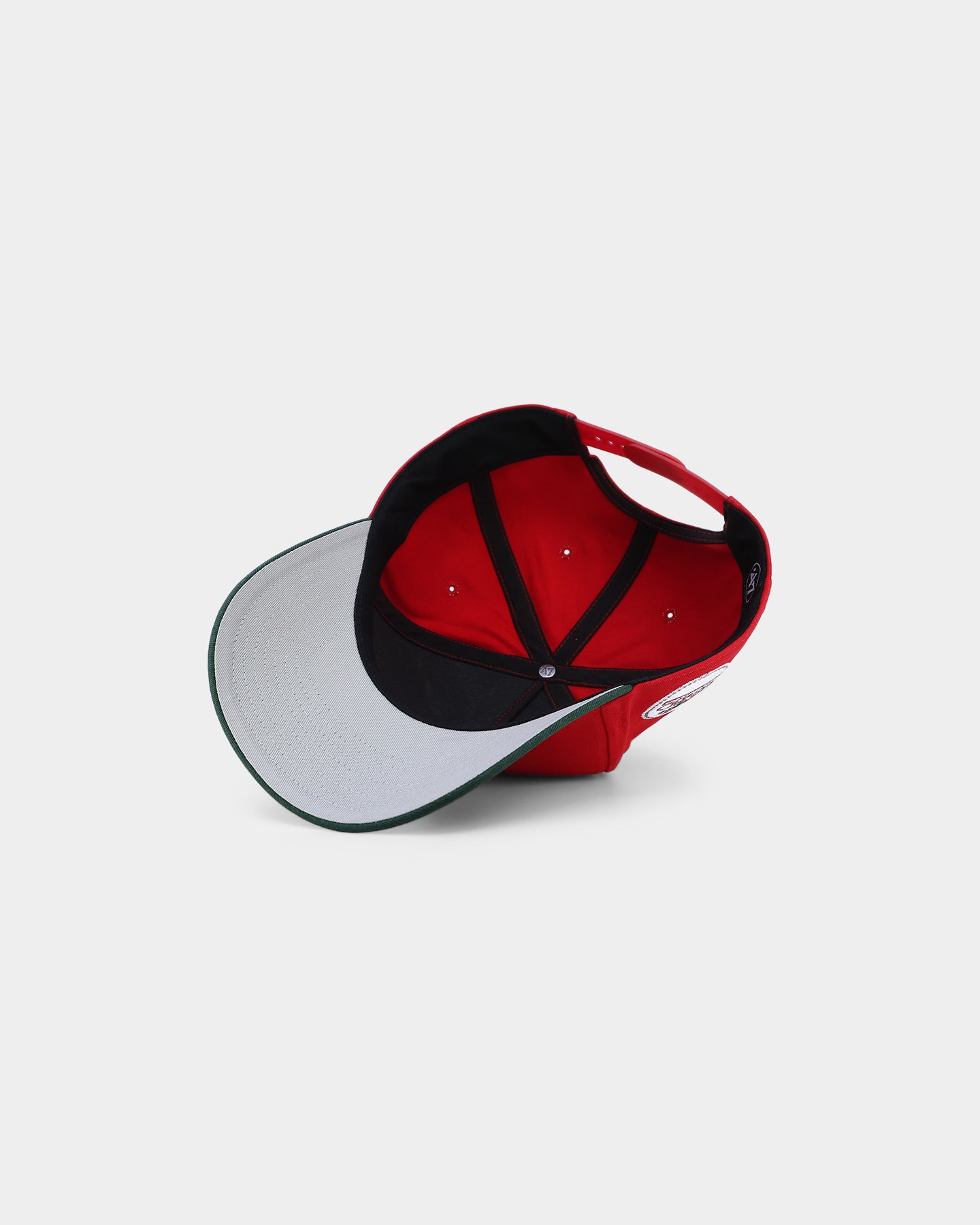 47 Brand Los Angeles Dodgers 'Scarlet Pines' Snapback Cap - Red/Dark Green Adjustable MVP DT Baseball Hat for Men & Women - Perfect for Game Day, Sports Events & Casual Wear