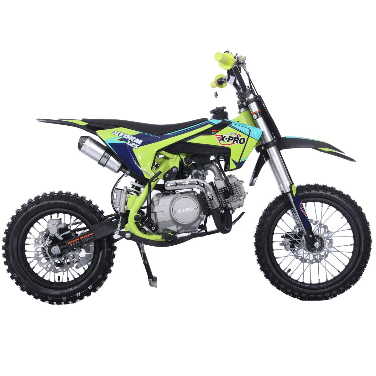 X-PRO 125cc Kids Dirt Bike - 4-Speed Semi-Automatic Youth Pit Bike with 14