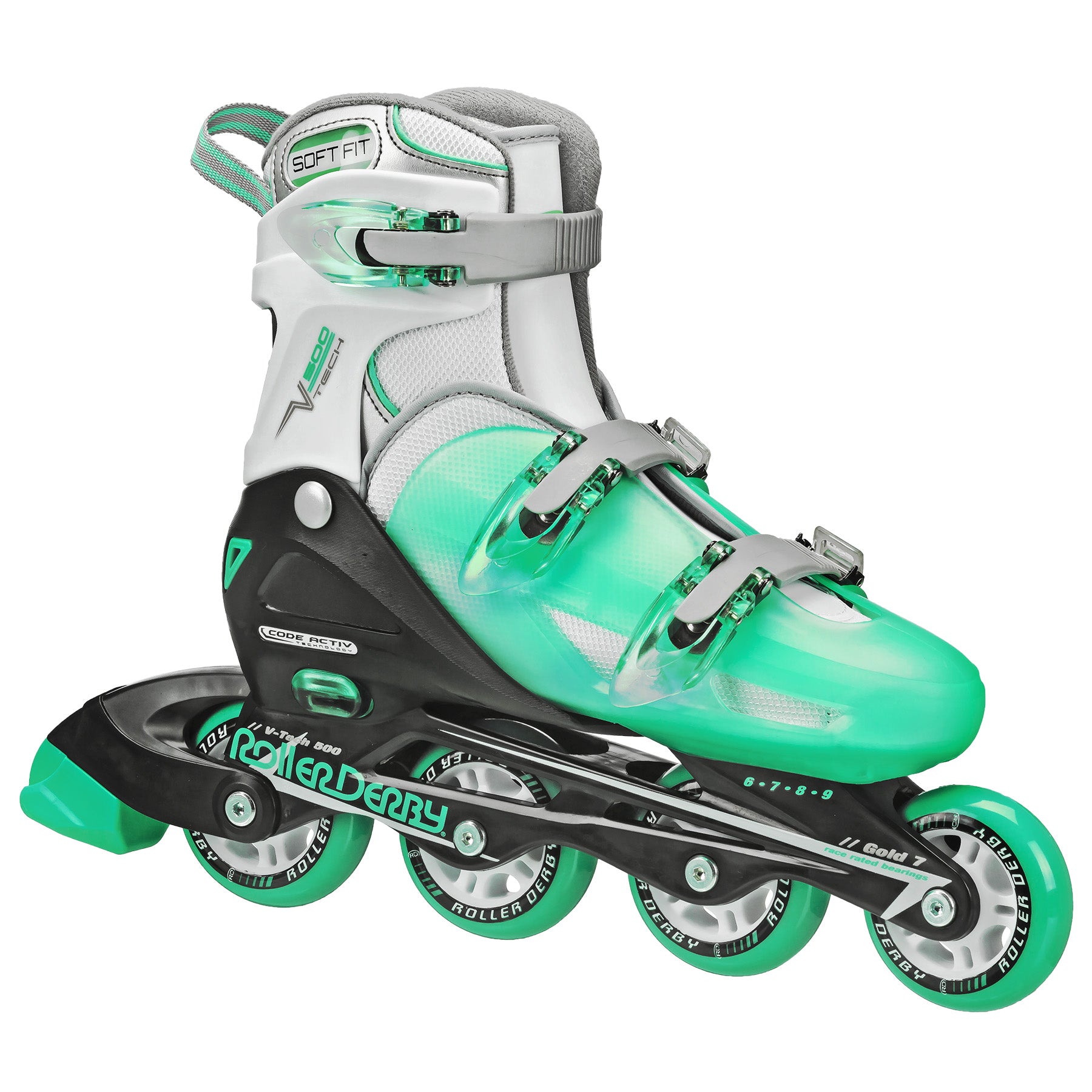 V Tech 500 Adjustable Women's Inline Skates - Perfect for Fitness, Outdoor Roller Skating & Recreational Sports