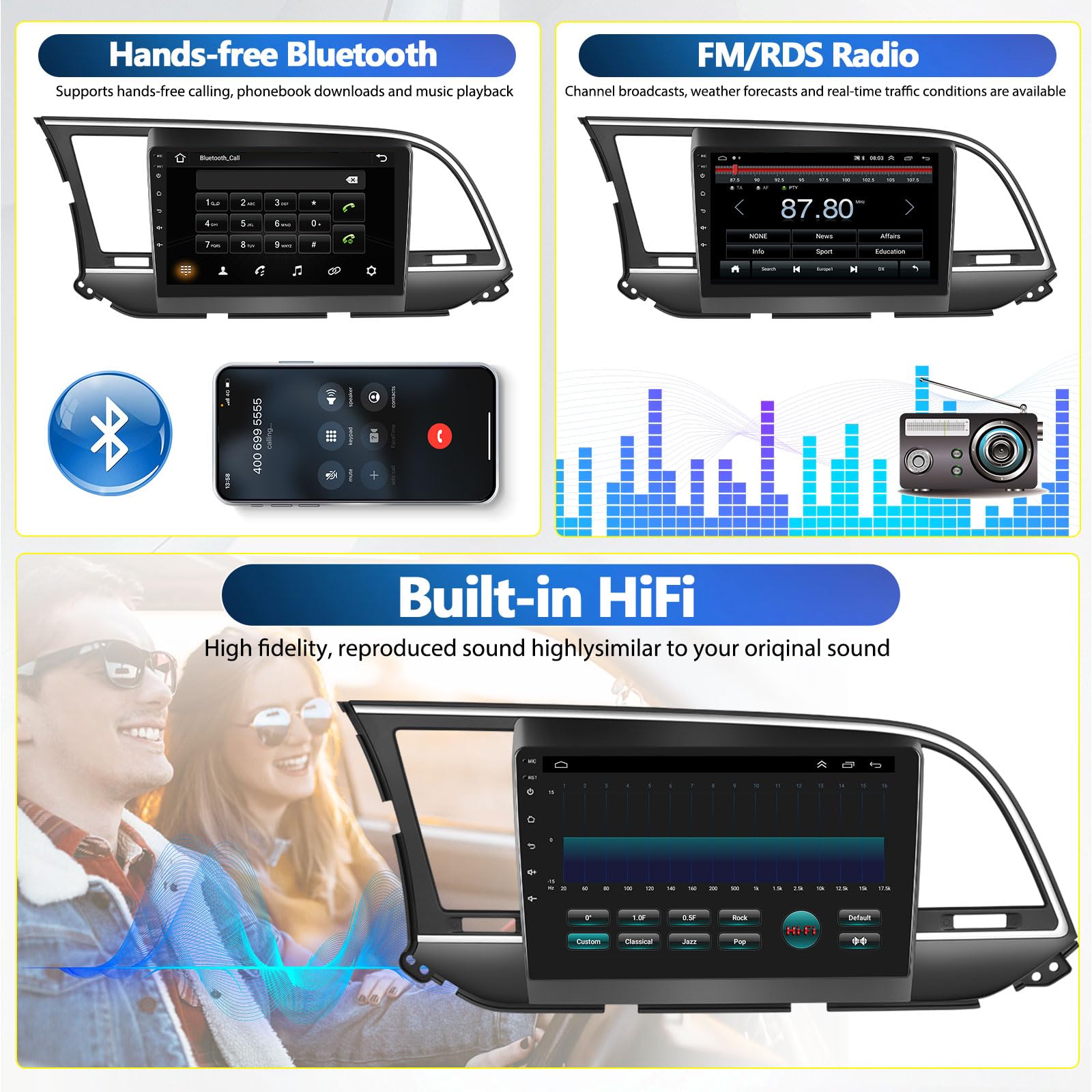 2+64GB Android 13 Car Stereo for Hyundai Elantra 2016-2018 | 9