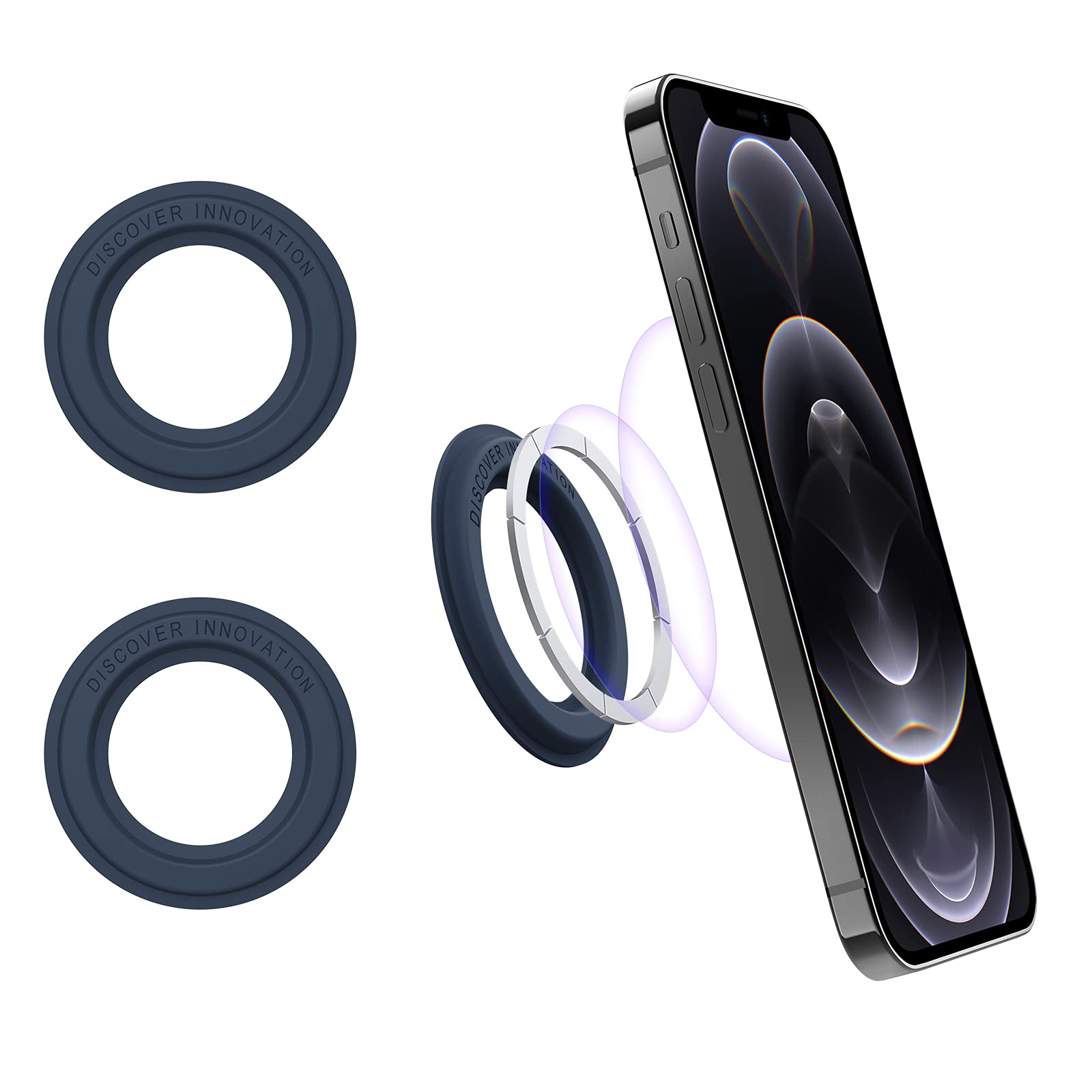 Nillkin 2-Pack Magnetic Wall Mount Shower Phone Holder for iPhone 15 14 13 Pro Max/Pro - Strong Magsafe Stand for Bathroom, Bedroom, Kitchen & Gym (Blue) - Perfect for Hands-Free Viewing While Showering, Cooking or Working Out