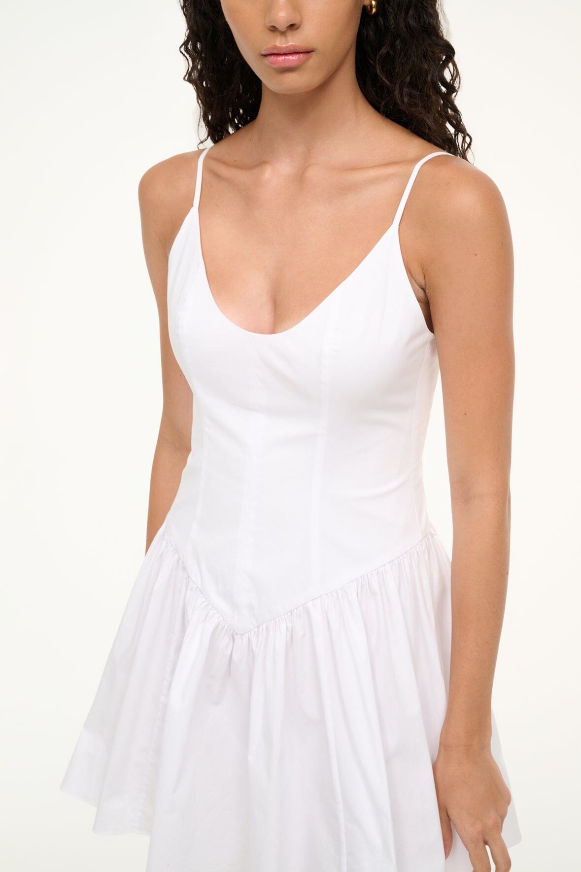 Dena Mini Dress for Women - Elegant White Summer Dress for Casual Wear, Party & Date Night | Flowy Short Sleeve A-Line Dress