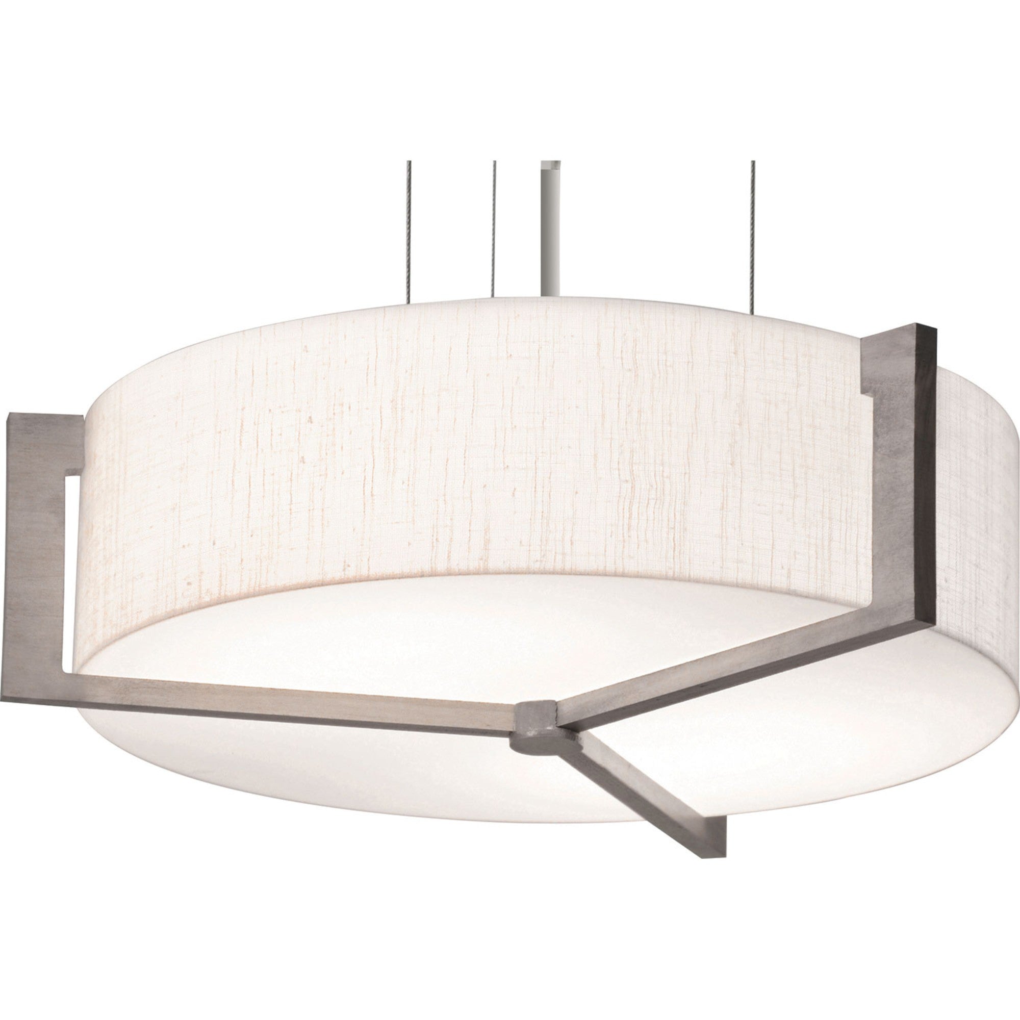Apex 17 LED Pendant Light - Modern Linen White & Weathered Grey Finish - Perfect for Kitchen Island, Dining Room, or Living Room Lighting