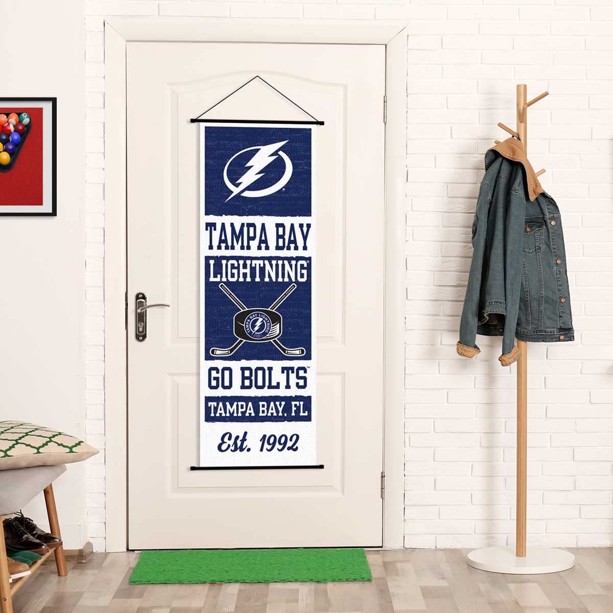 Tampa Bay Lightning NHL Team Banner and Scroll Sign - Perfect for Game Room, Sports Bar, and Fan Cave Decor