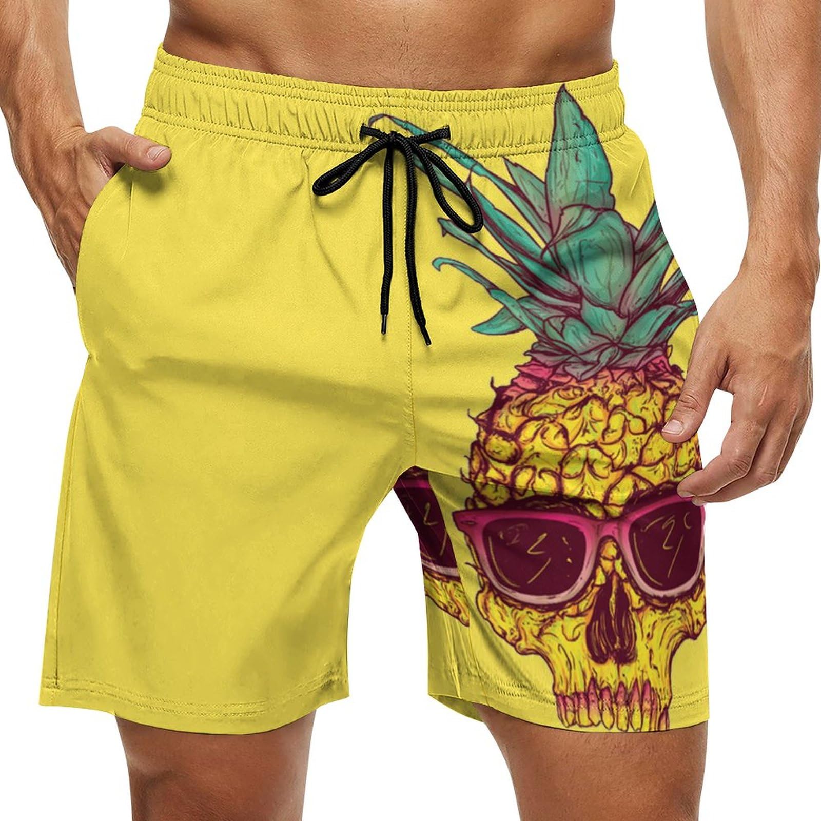 **Men's Quick Dry Swim Trunks with Mesh Lining - Breathable Board Shorts for Swimming, Beach & Pool - Comfortable Bathing Suits with Pockets**    *(Ideal for Swimming, Surfing, Vacation & Outdoor Water Activities)*