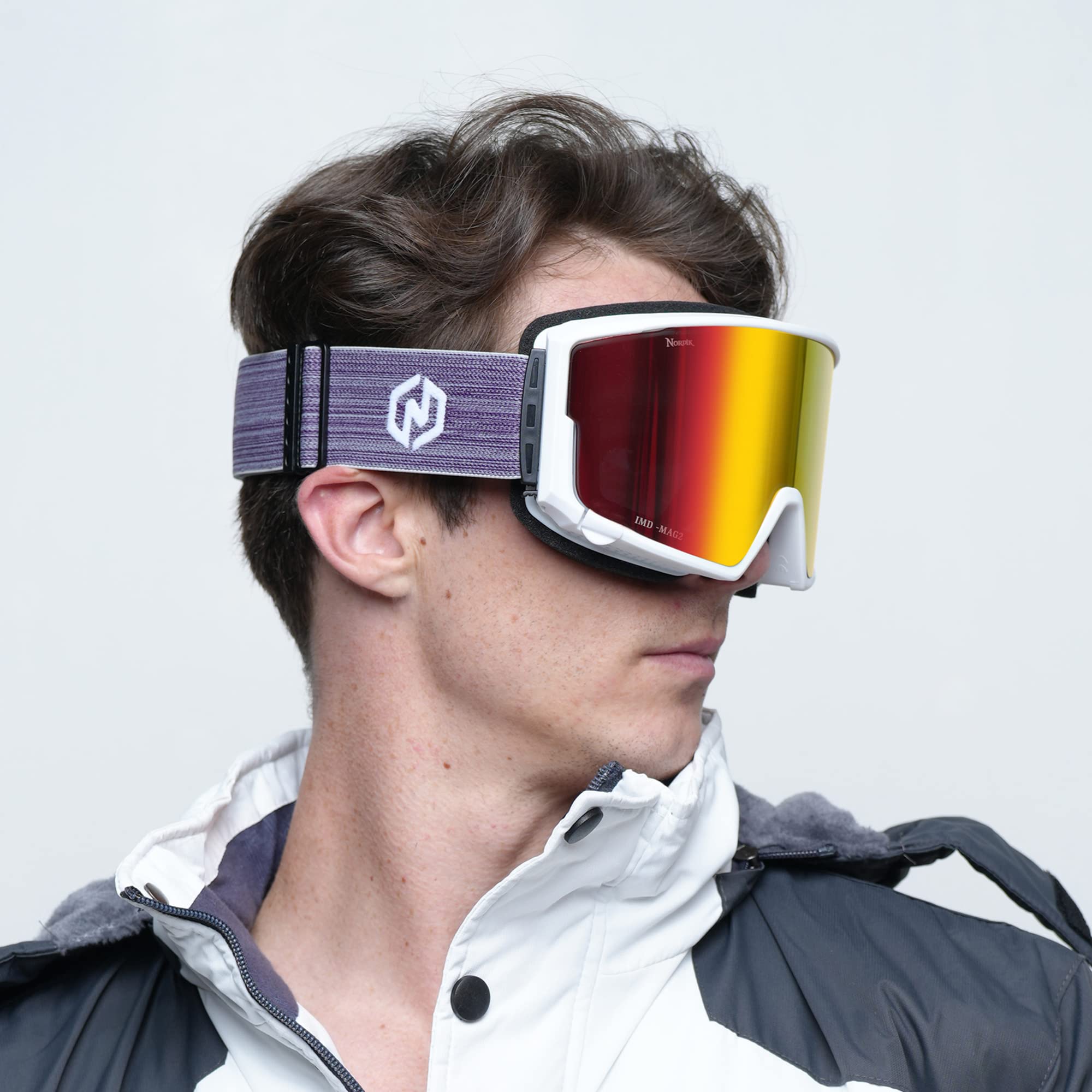 Nordik ODIN Ski Goggles - Interchangeable Lens Snow Goggles for Men & Women | Anti-Fog UV Protection for Skiing, Snowboarding & Winter Sports