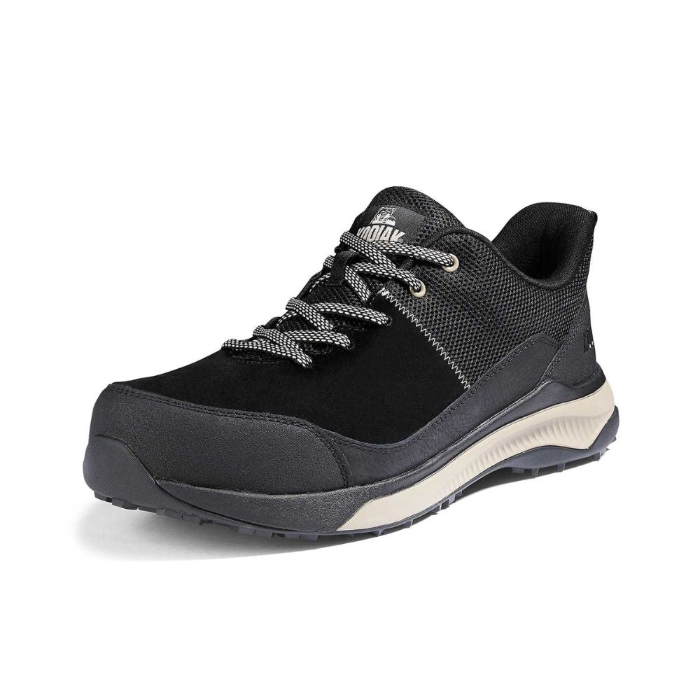 Kodiak Quicktrail Leather Men's Composite Toe Work Safety Athletic Shoes 835DBK - Black | Slip Resistant & Comfortable for Construction, Hiking & Outdoor Work