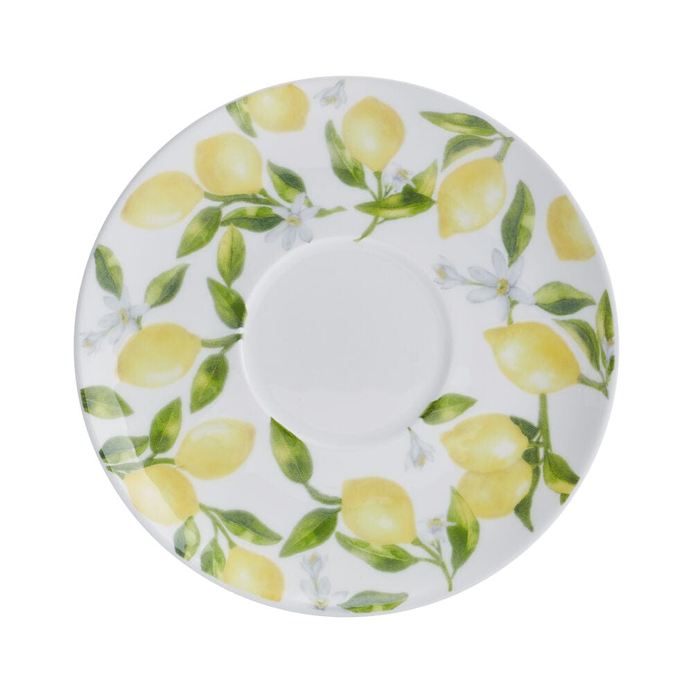 Premium Lemons Teacup and Tea Server Set for One - Perfect for Afternoon Tea, Gifts, and Cozy Home Decor