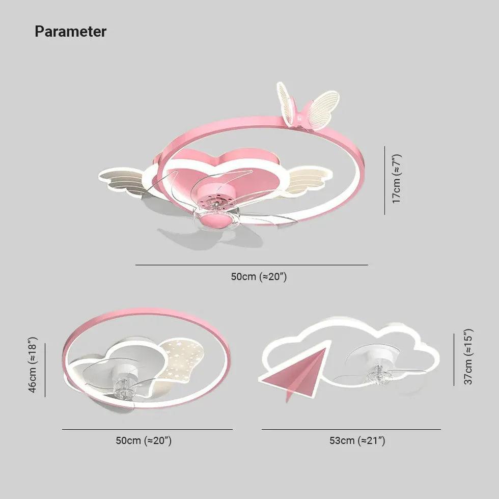 Modern Transparent Cloud LED Ceiling Fan with Light - Energy Efficient Smart Fan for Bedroom, Living Room & Office