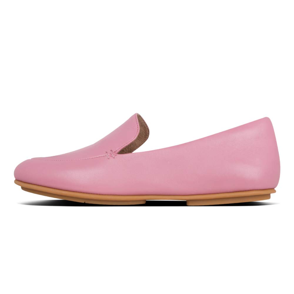 FitFlop Women's Lena Pearlized Loafers - Comfortable Slip-On Flat Shoes for Women with Arch Support | Perfect for Work, Travel & Everyday Wear
