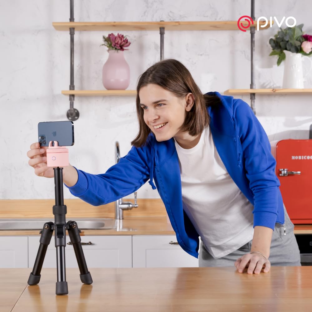 Pivo Tripod Mini 35cm Extendable Aluminum Stand for Smartphone, Camera, DSLR & Action Cam - Compact Lightweight Tripod with Universal 1/4