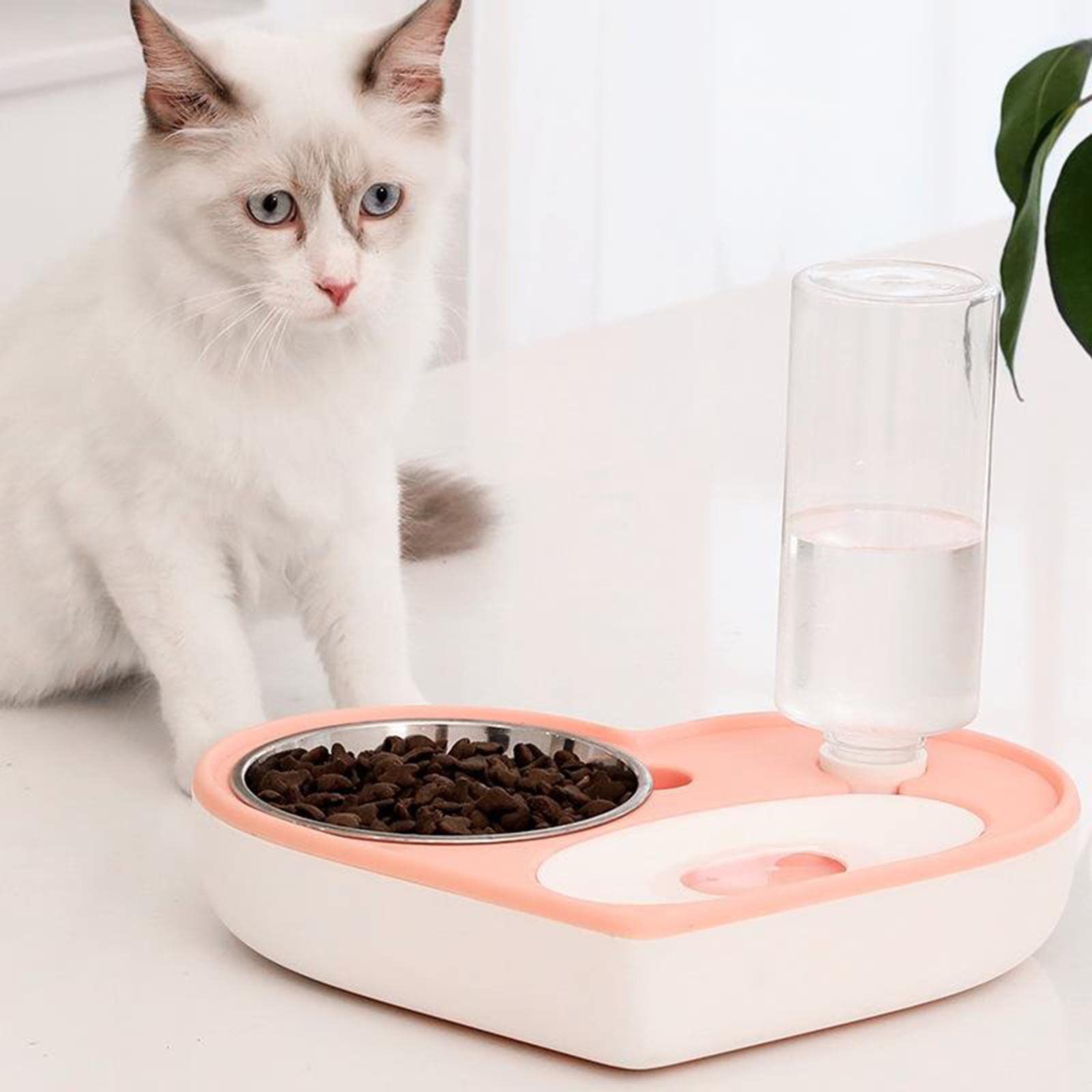 Automatic Pet Feeder and Water Dispenser for Cats & Dogs - SECRET DESIRE Blue Bowl Set | Perfect for Home, Travel, and Office Use